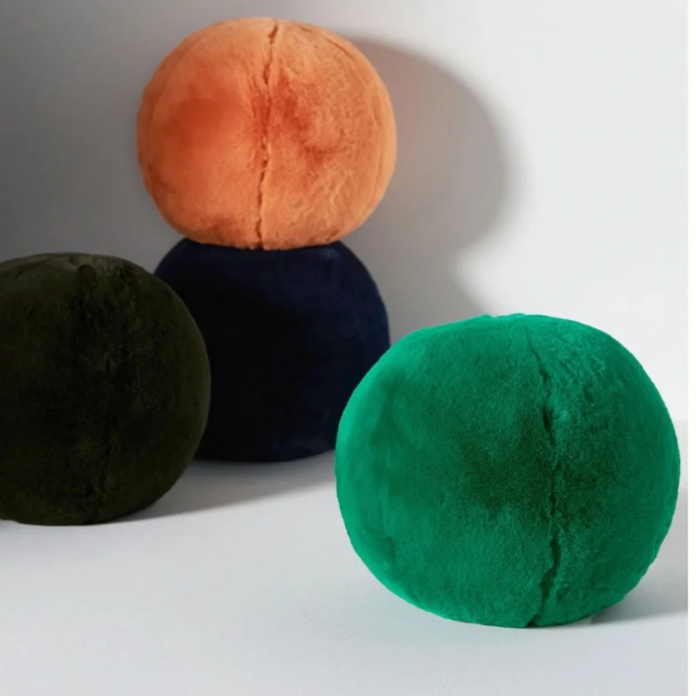 Sophie Pillow faux fur green